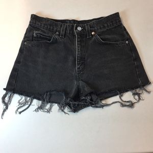 Vintage Black 550 Levi's Orange Tag Cutoff Shorts